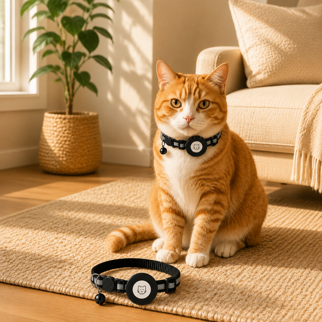 Breakaway AirTag Cat Collar, 2-Pack Reflective Collar with Bell
